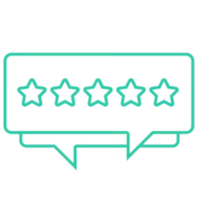 Five-star review icon representing trusted brand